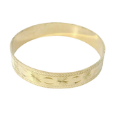 5.5” Pre-owned 9CT Patterned Slave Bangle (9.42g)